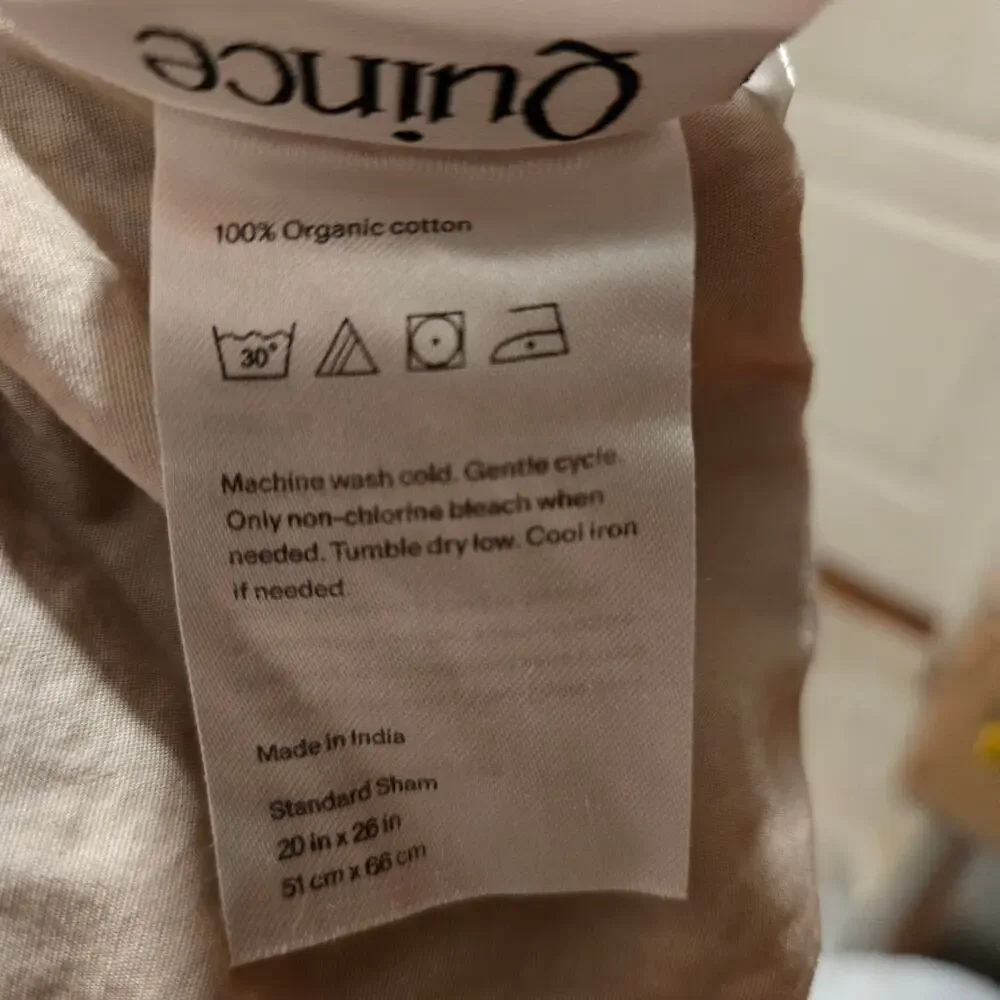 Quince Luxe Honeycomb 100% Organic Cotton Duvet Cover 3Pc Set Full Queen Sand